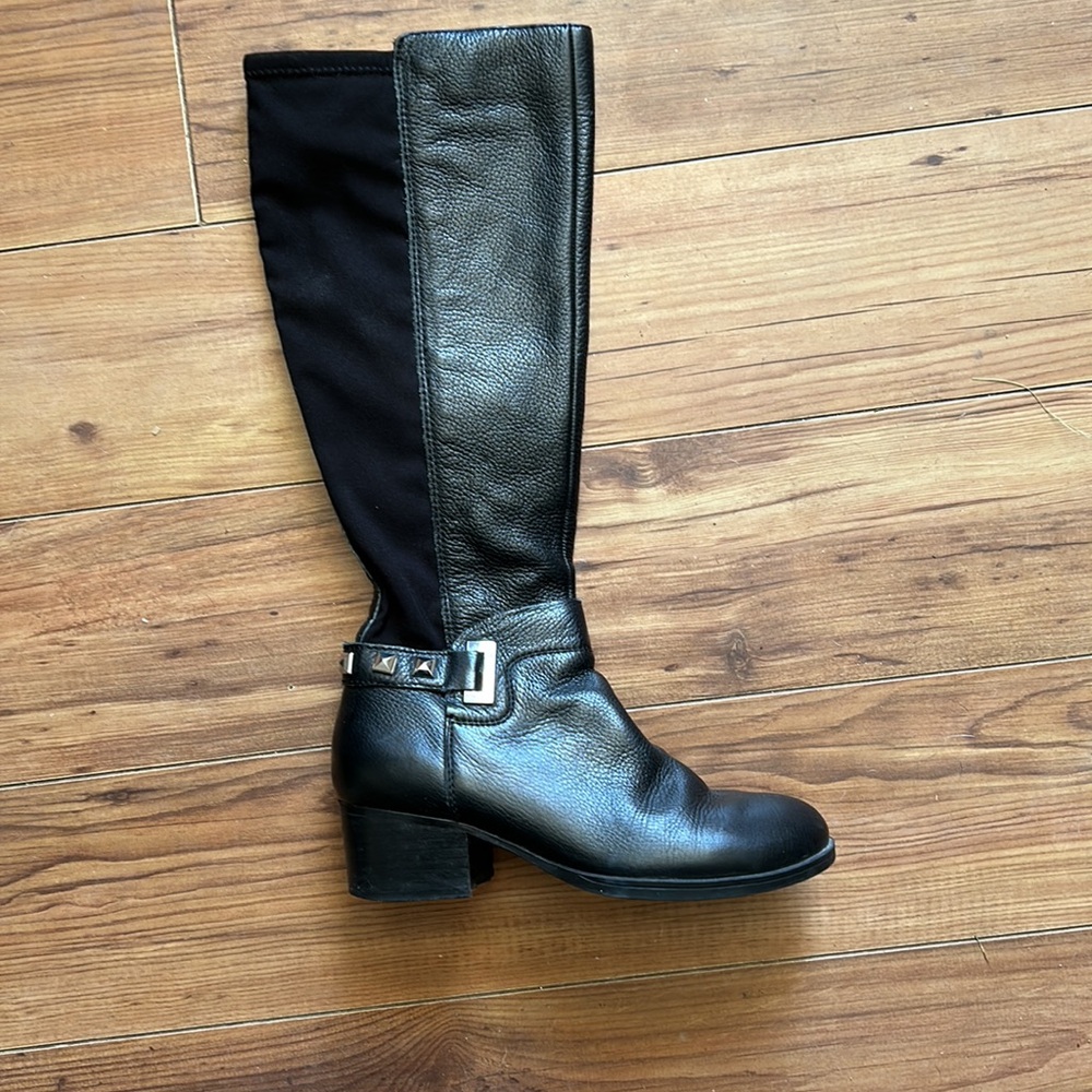 tall black guess boots